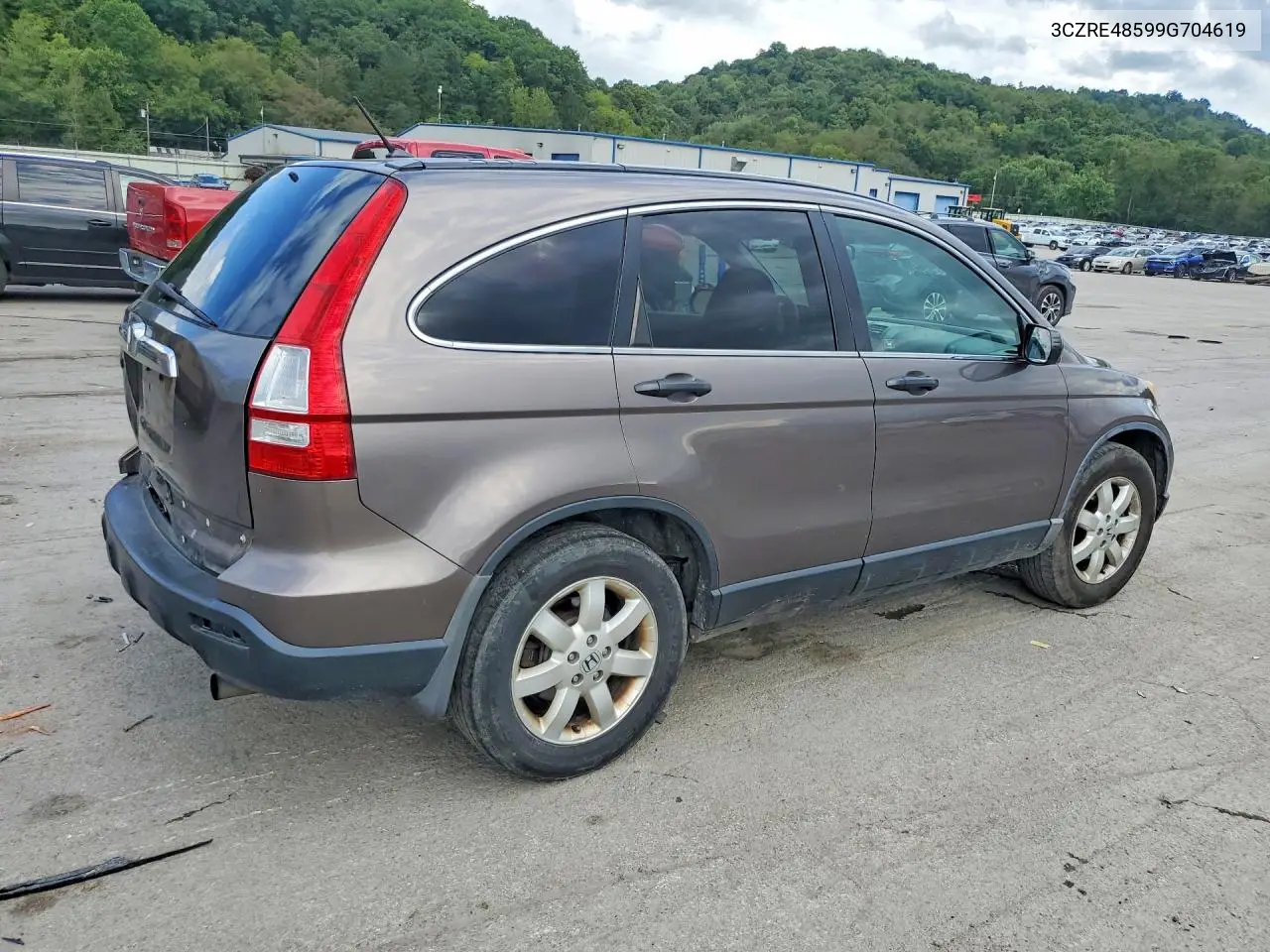 2009 HONDA CR-V VIN 3CZRE48599G704619 — фото 3