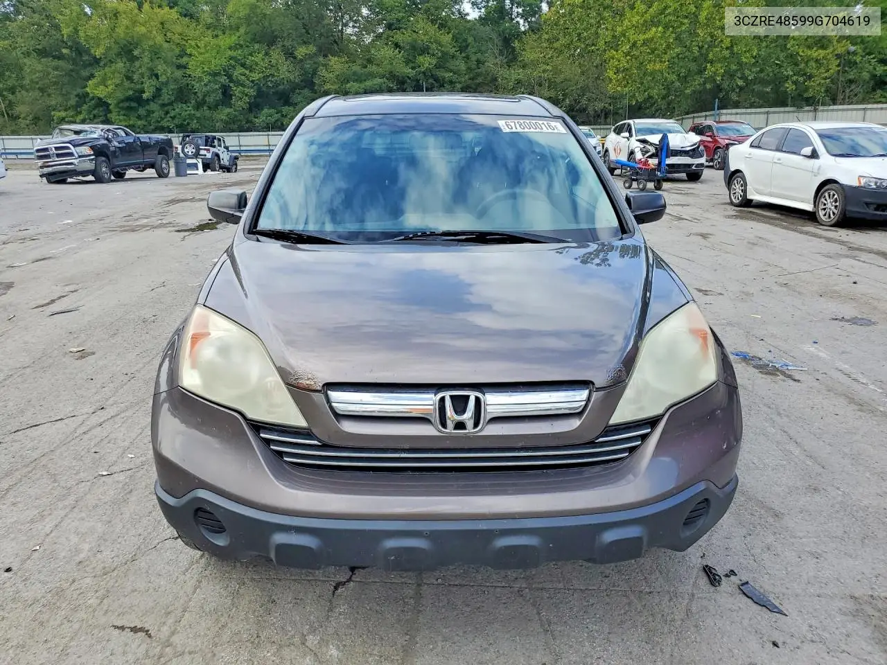 2009 HONDA CR-V VIN 3CZRE48599G704619 — фото 5
