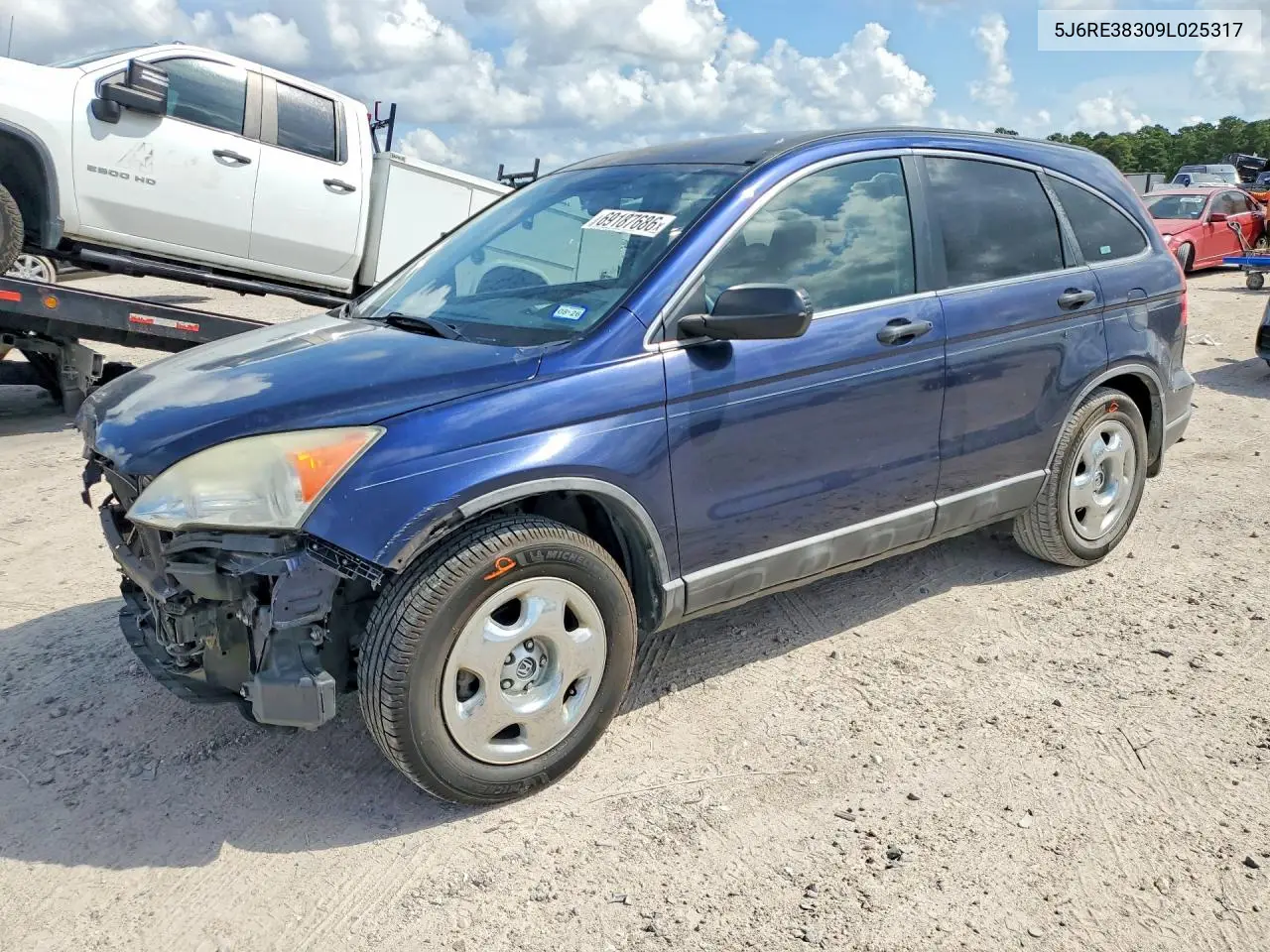 HONDA CR-V 2009, VIN 5J6RE38309L025317
