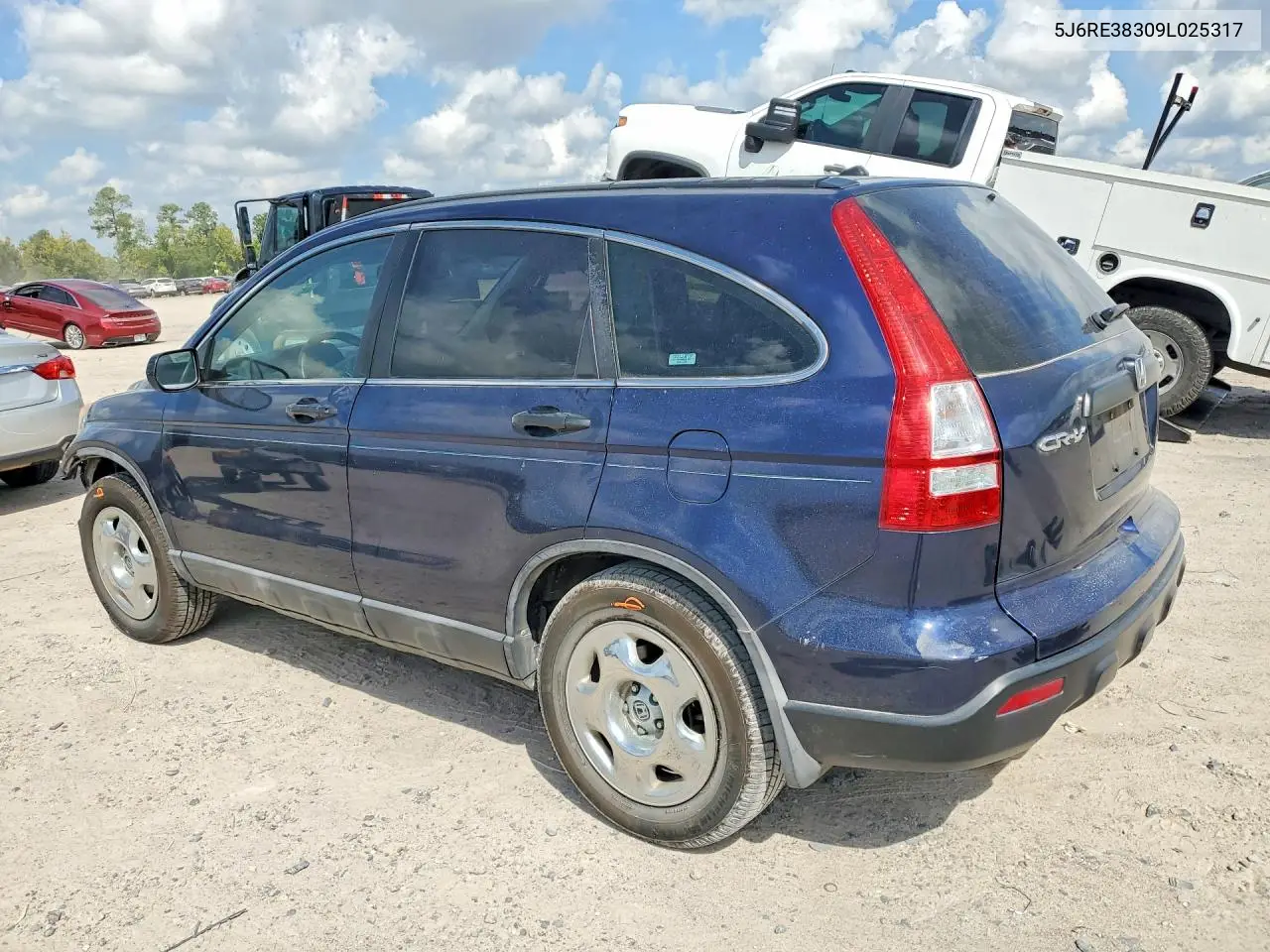 2009 HONDA CR-V VIN 5J6RE38309L025317 — фото 2