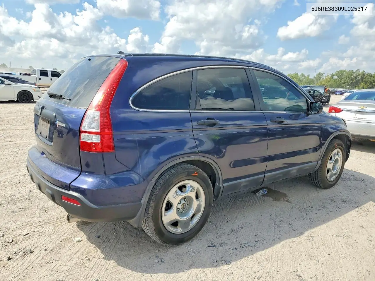 2009 HONDA CR-V VIN 5J6RE38309L025317 — фото 3
