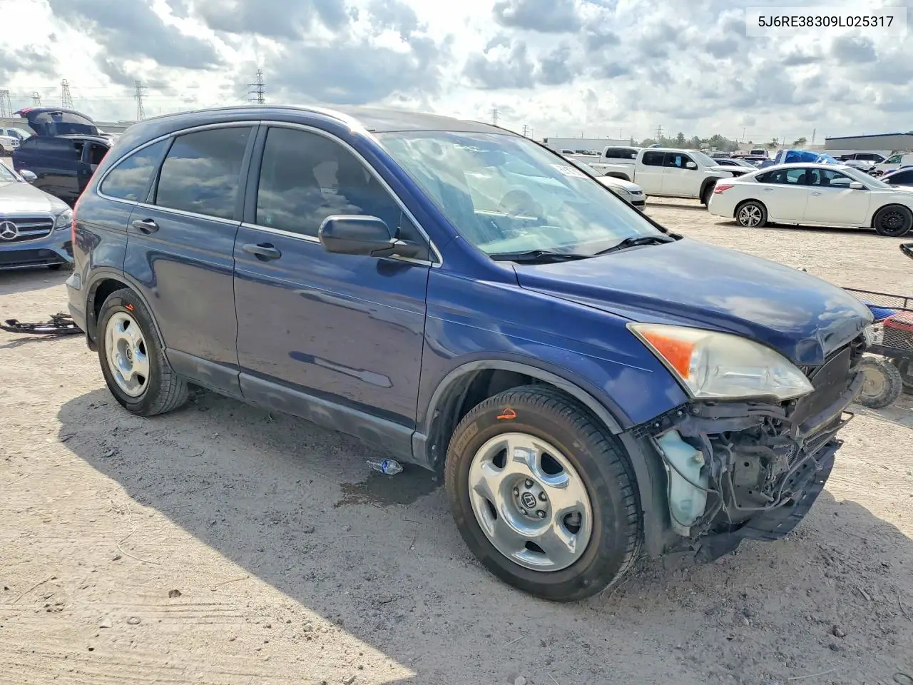2009 HONDA CR-V VIN 5J6RE38309L025317 — фото 4