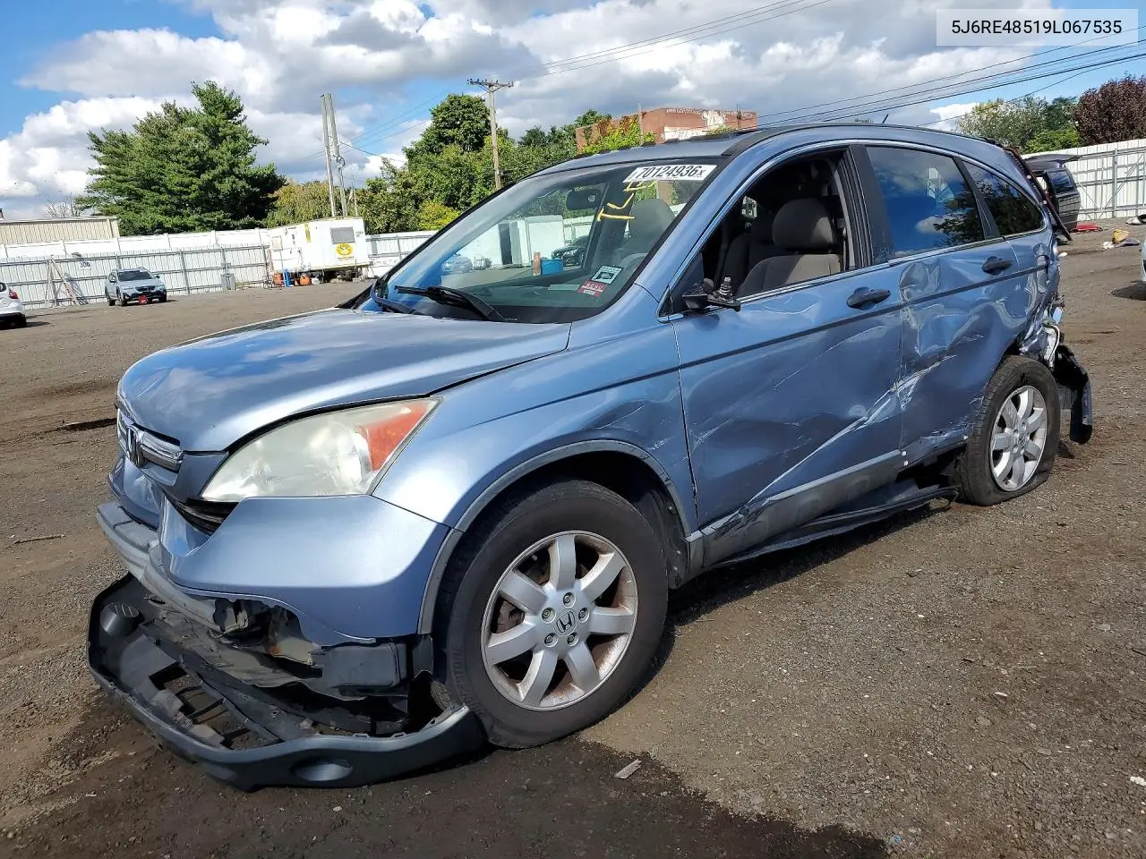 HONDA CR-V 2009, VIN 5J6RE48519L067535
