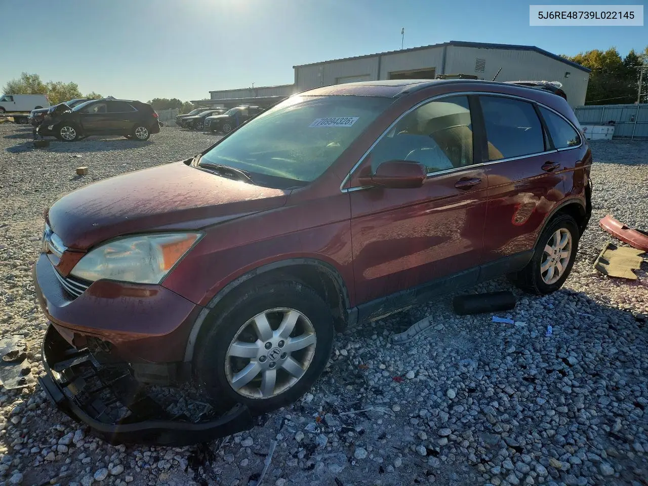 HONDA CR-V 2009, VIN 5J6RE48739L022145