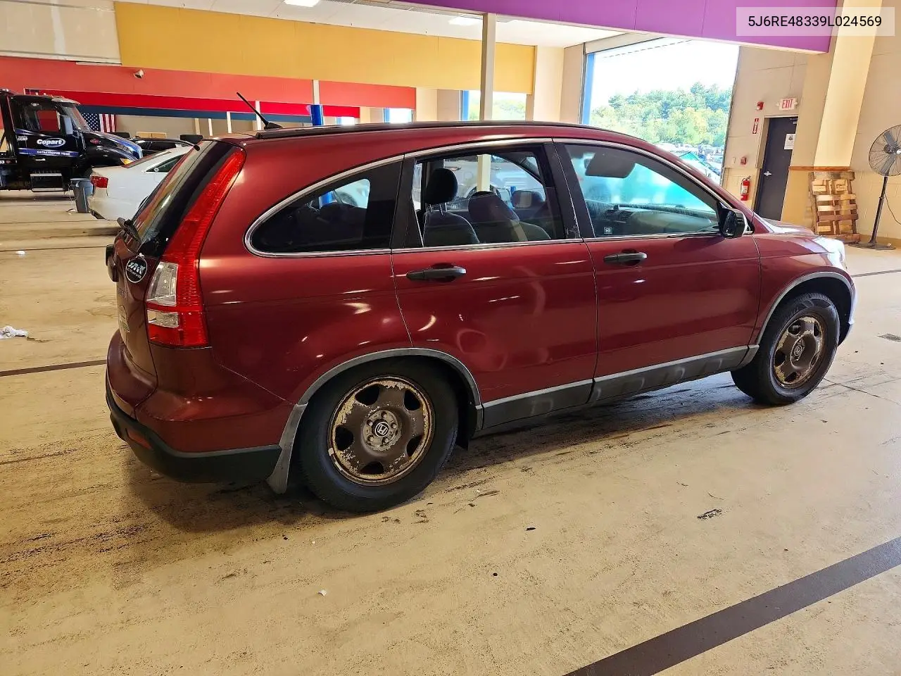 HONDA CR-V 2009, VIN 5J6RE48339L024569