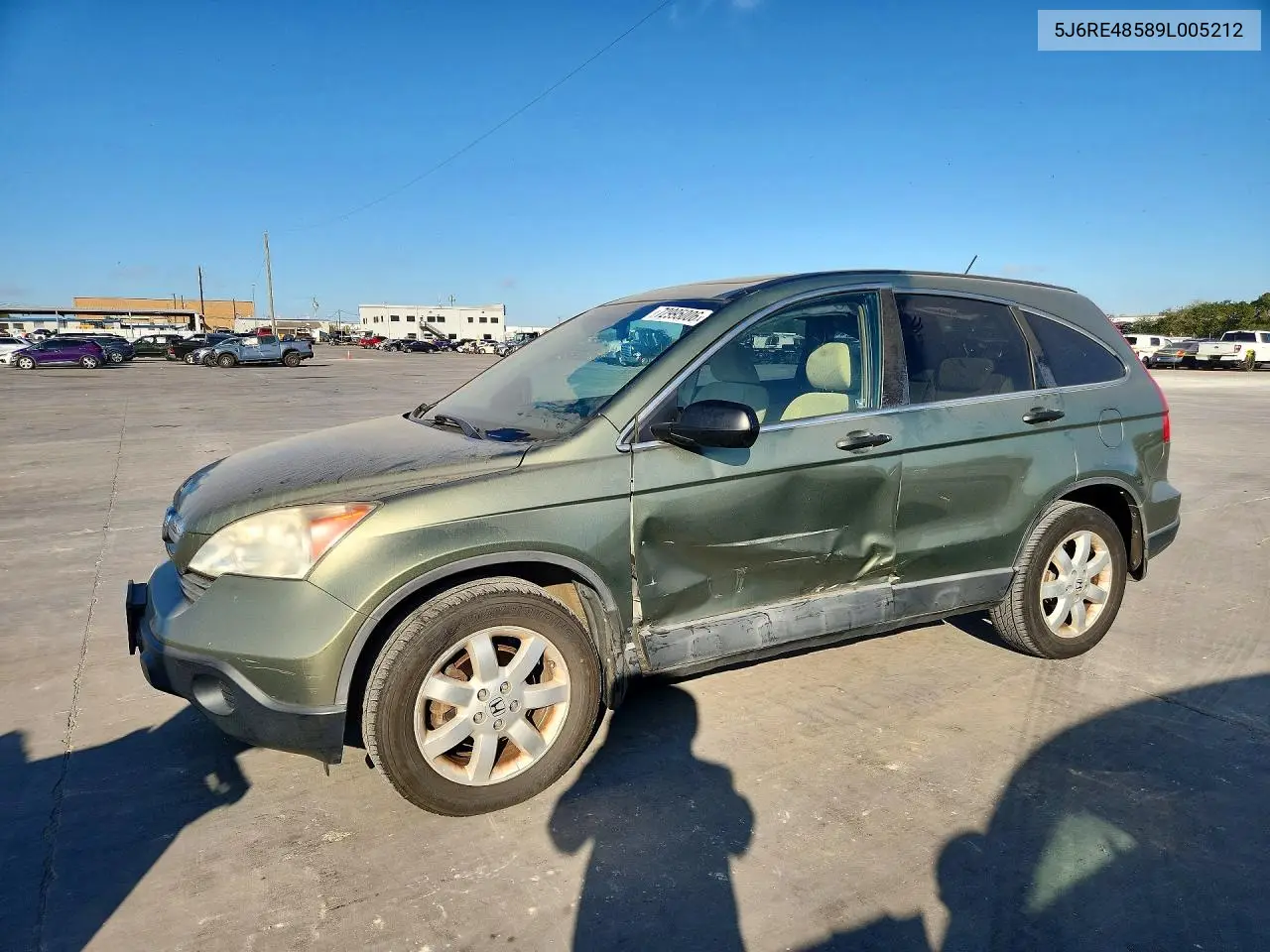 HONDA CR-V 2009, VIN 5J6RE48589L005212