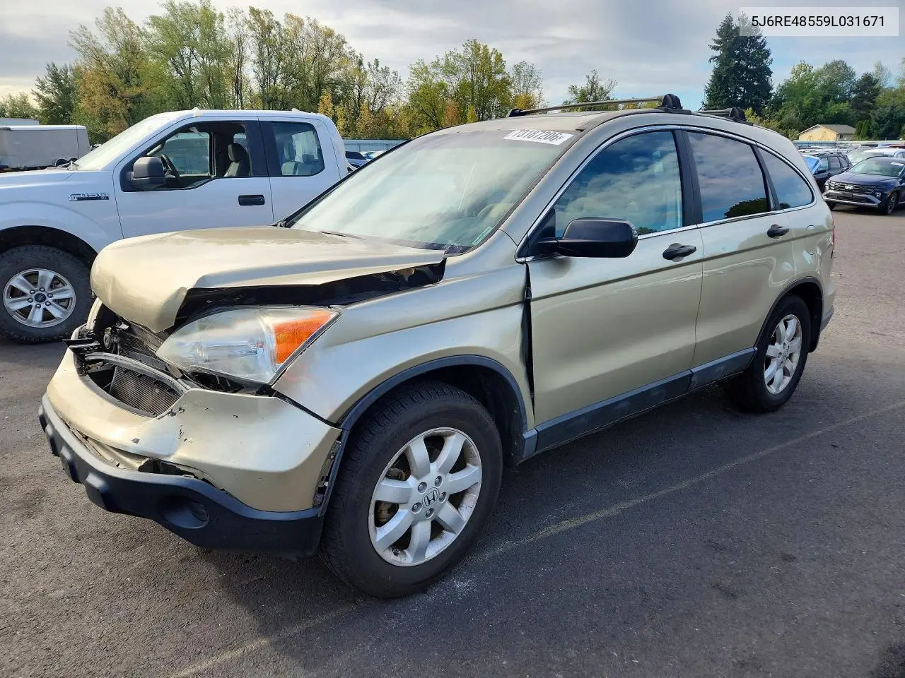 HONDA CR-V 2009, VIN 5J6RE48559L031671