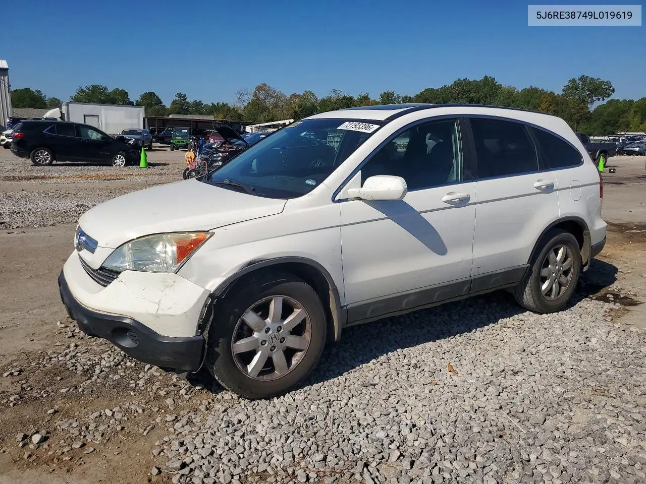 HONDA CR-V 2009, VIN 5J6RE38749L019619