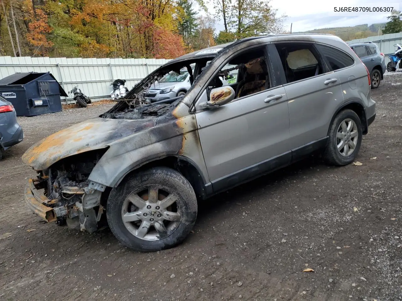 HONDA CR-V 2009, VIN 5J6RE48709L006307