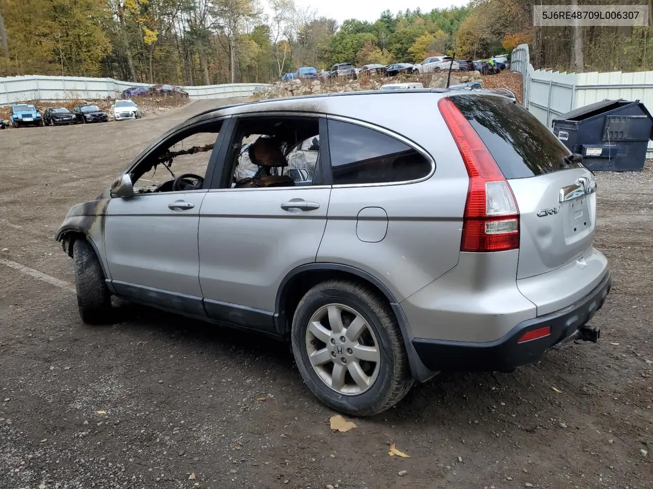 2009 HONDA CR-V VIN 5J6RE48709L006307 — фото 2