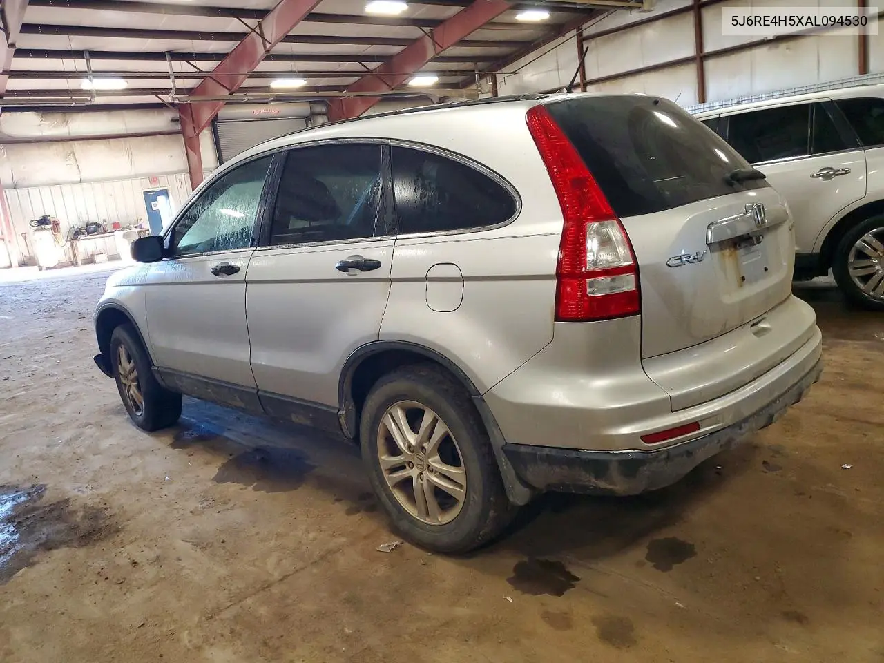 2010 HONDA CR-V VIN 5J6RE4H5XAL094530 — фото 2