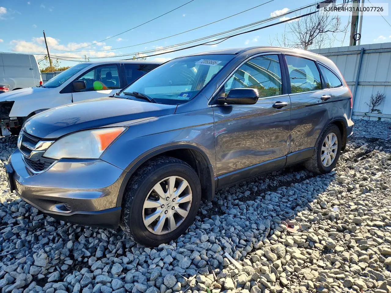 HONDA CR-V 2010, VIN 5J6RE4H31AL007726