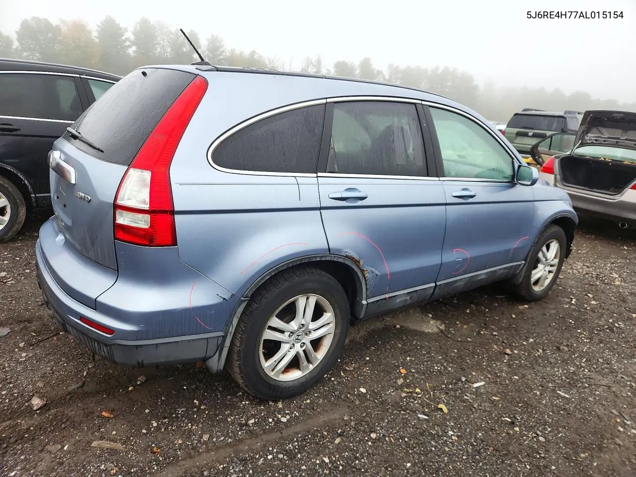 2010 HONDA CR-V VIN 5J6RE4H77AL015154 — фото 3