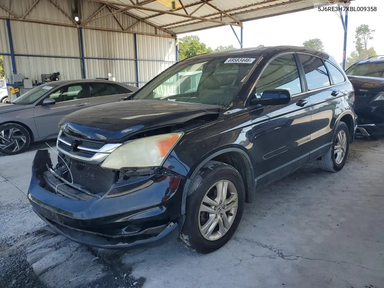 HONDA CR-V 2011, VIN 5J6RE3H7XBL009358