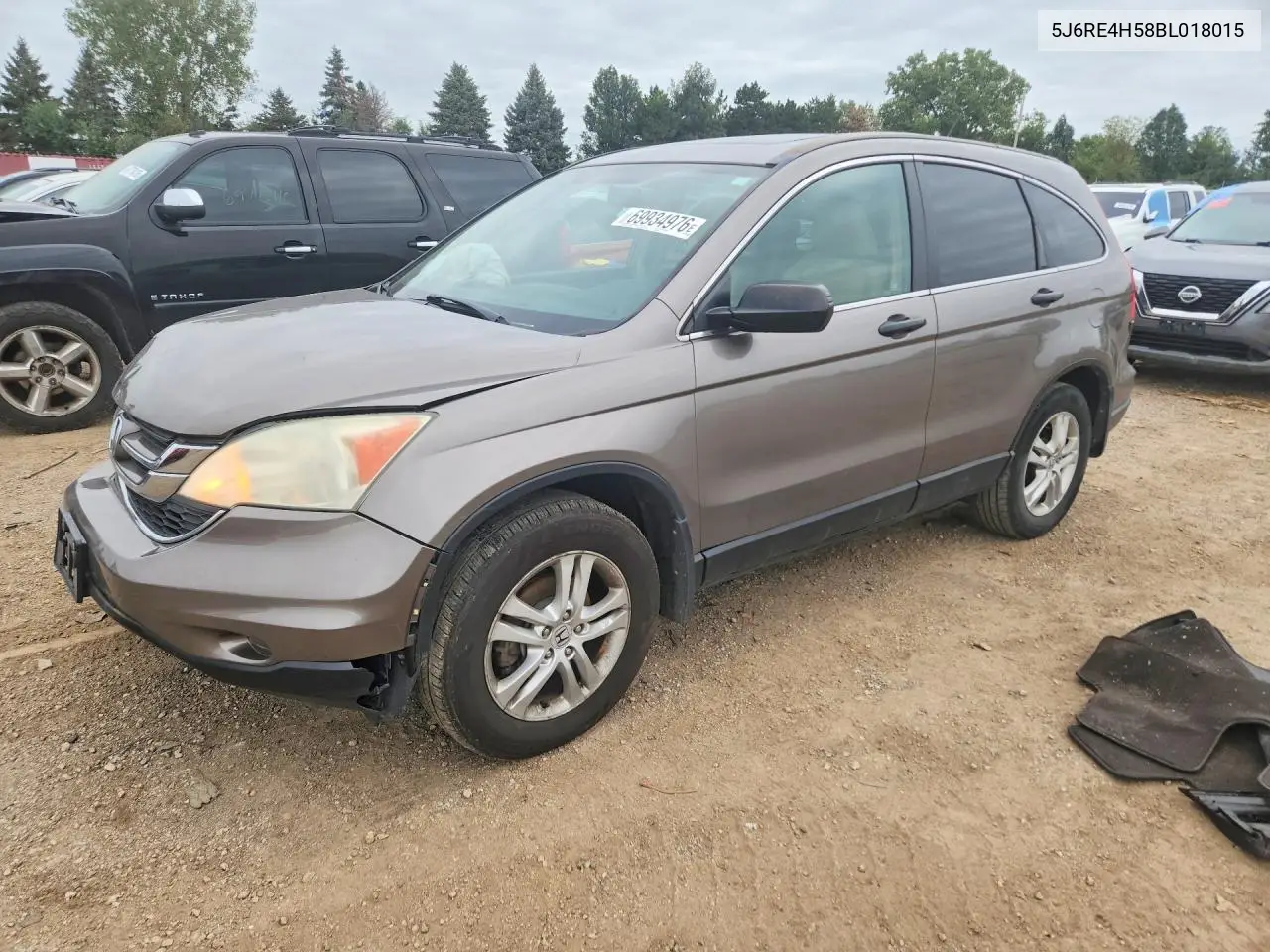 HONDA CR-V 2011, VIN 5J6RE4H58BL018015
