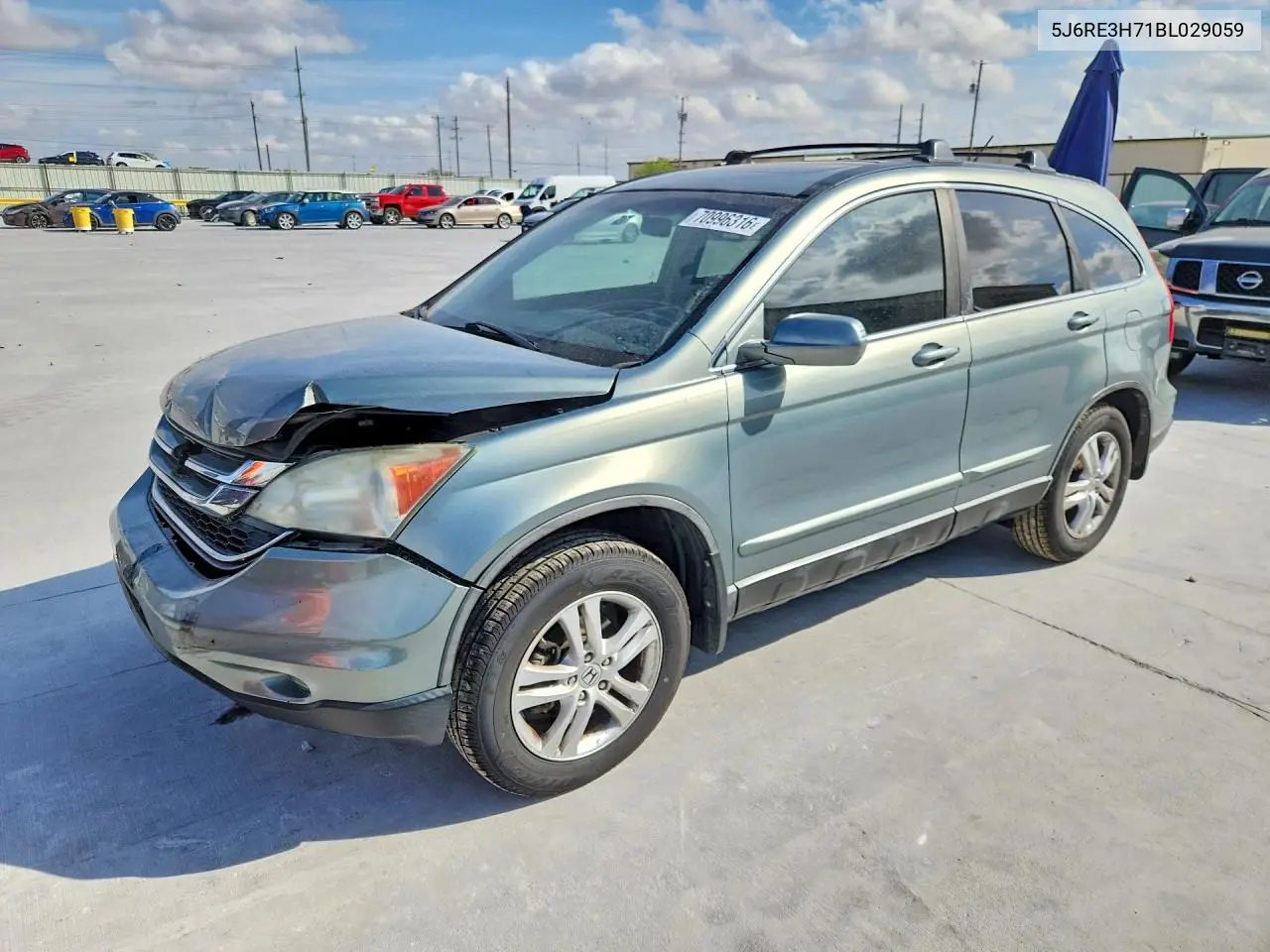 HONDA CR-V 2011, VIN 5J6RE3H71BL029059