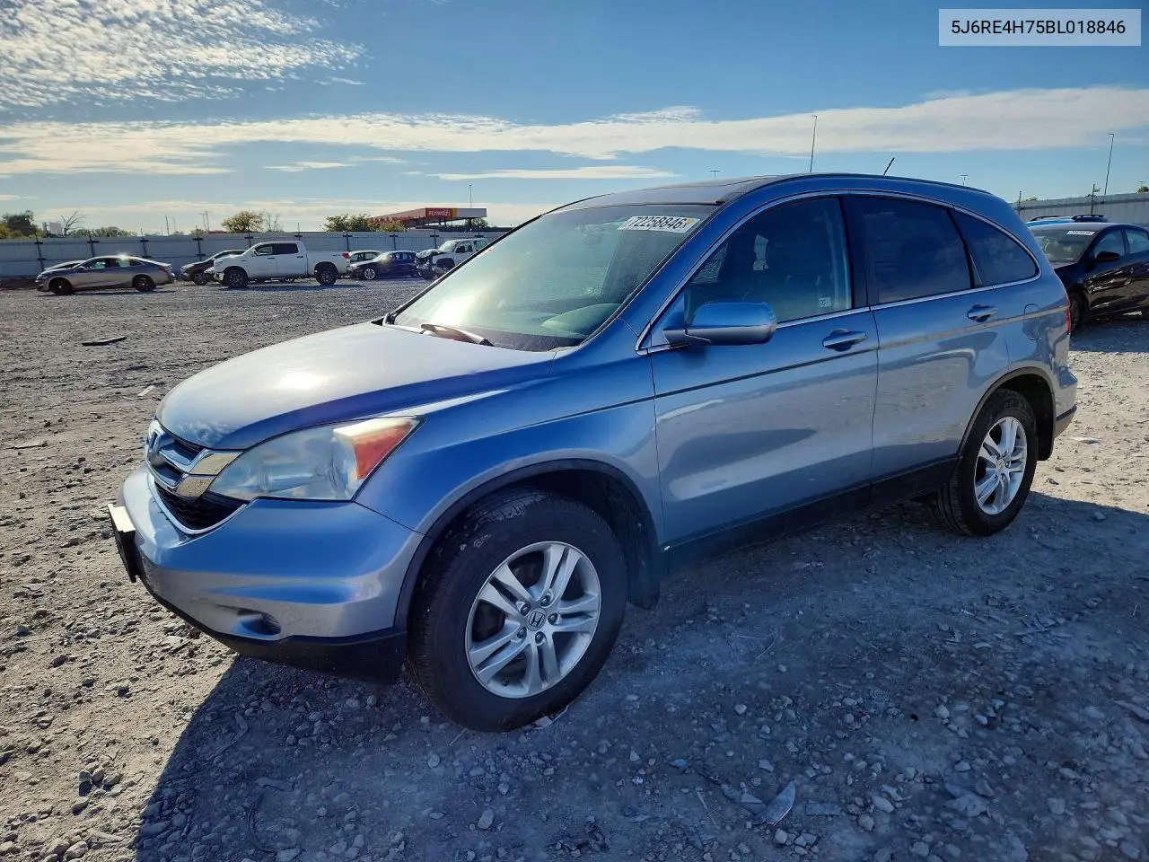 HONDA CR-V 2011, VIN 5J6RE4H75BL018846