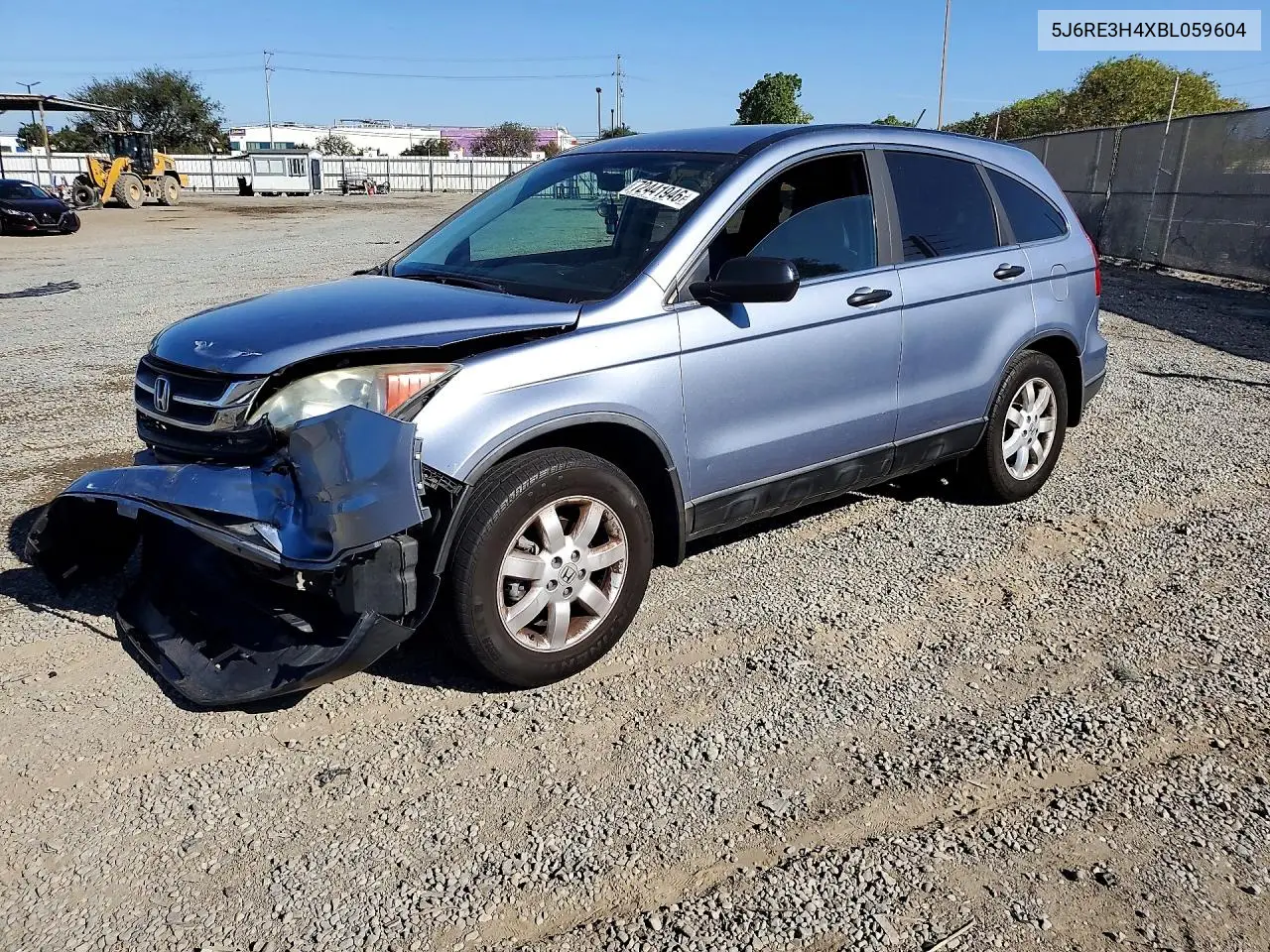 HONDA CR-V 2011, VIN 5J6RE3H4XBL059604
