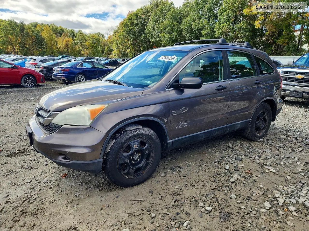 HONDA CR-V 2011, VIN 5J6RE4H37BL032258
