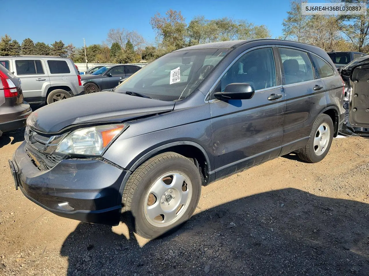 HONDA CR-V 2011, VIN 5J6RE4H36BL030887