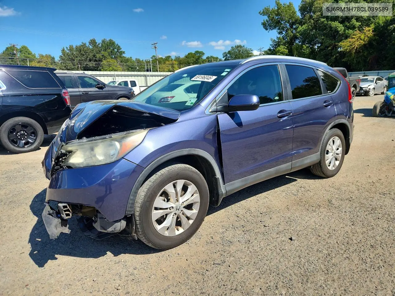 HONDA CR-V 2012, VIN 5J6RM3H78CL039589