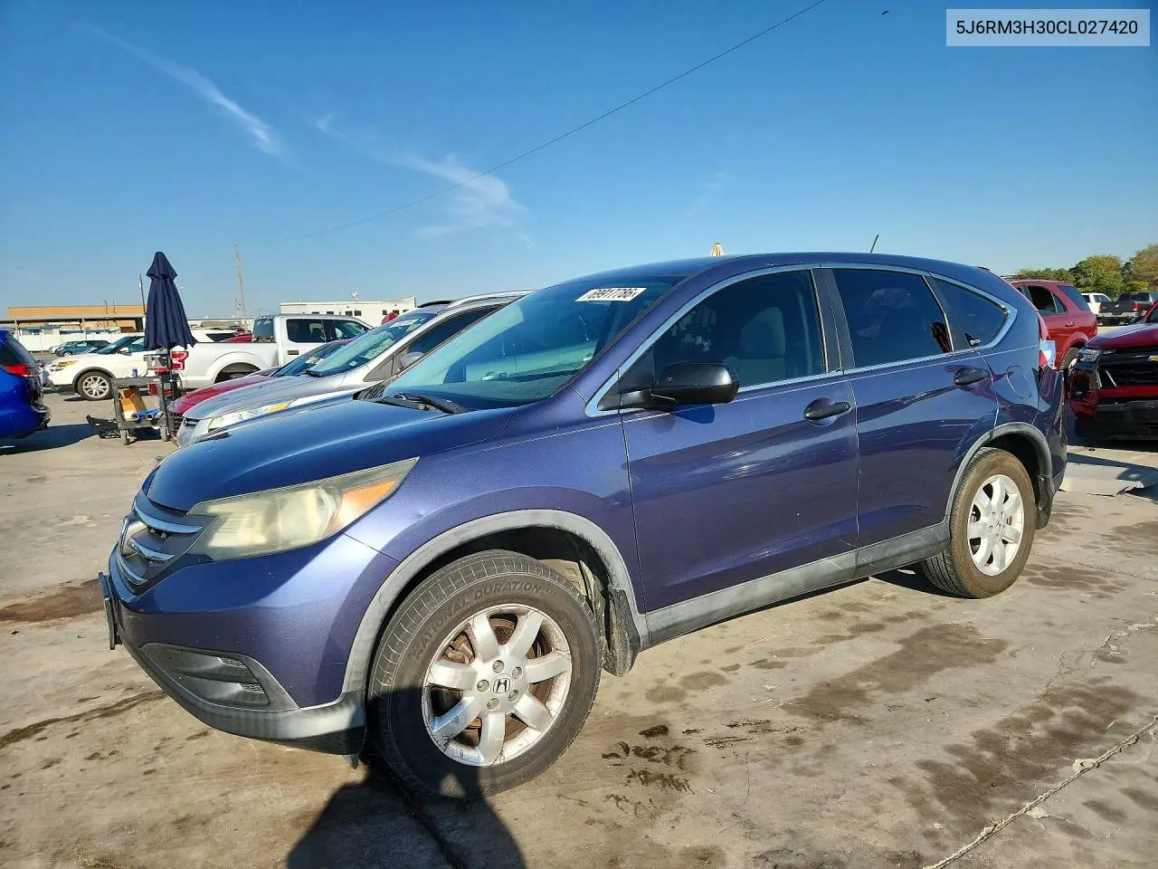 HONDA CR-V 2012, VIN 5J6RM3H30CL027420