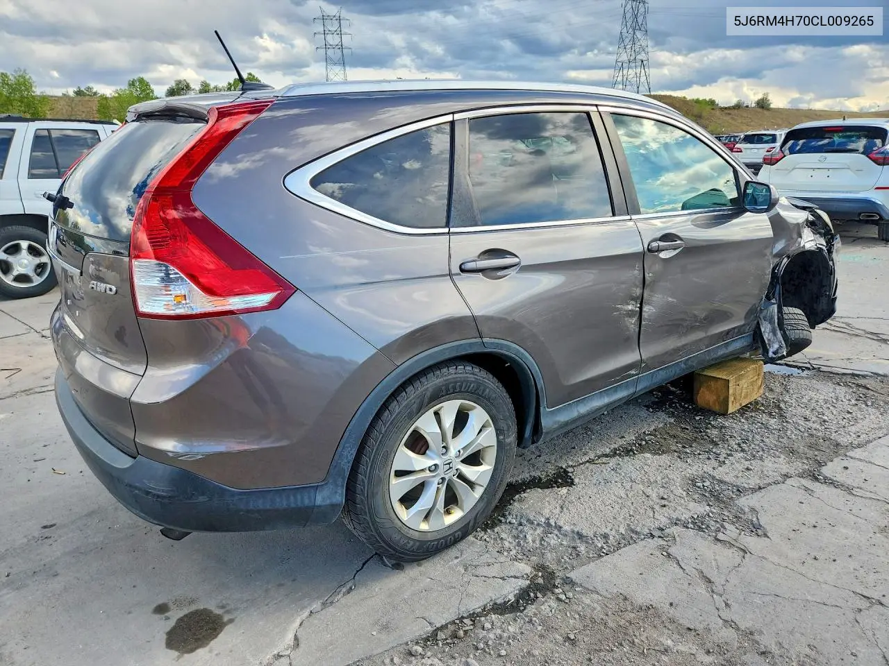 2012 HONDA CR-V VIN 5J6RM4H70CL009265 — фото 4