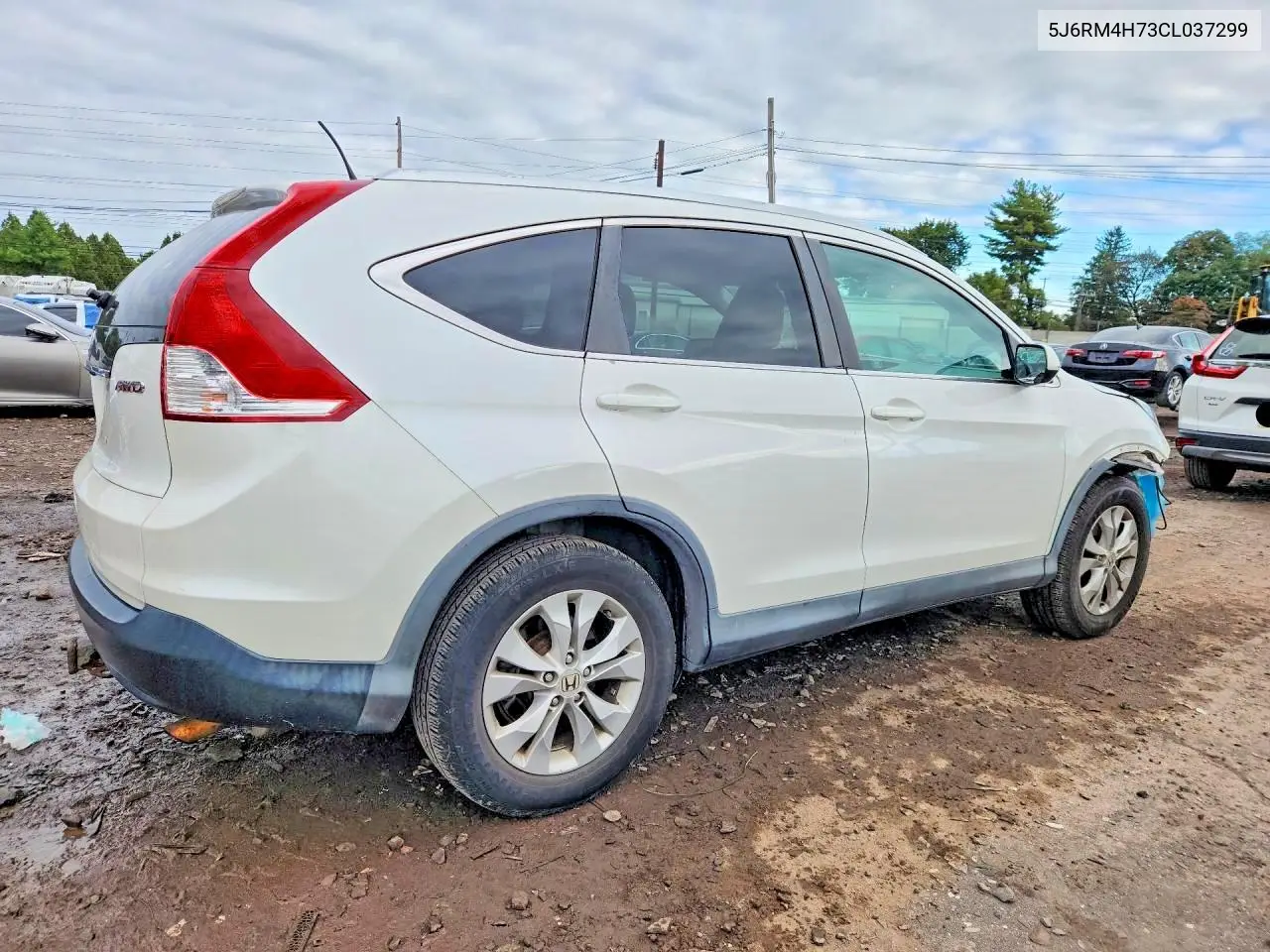 2012 HONDA CR-V VIN 5J6RM4H73CL037299 — фото 3