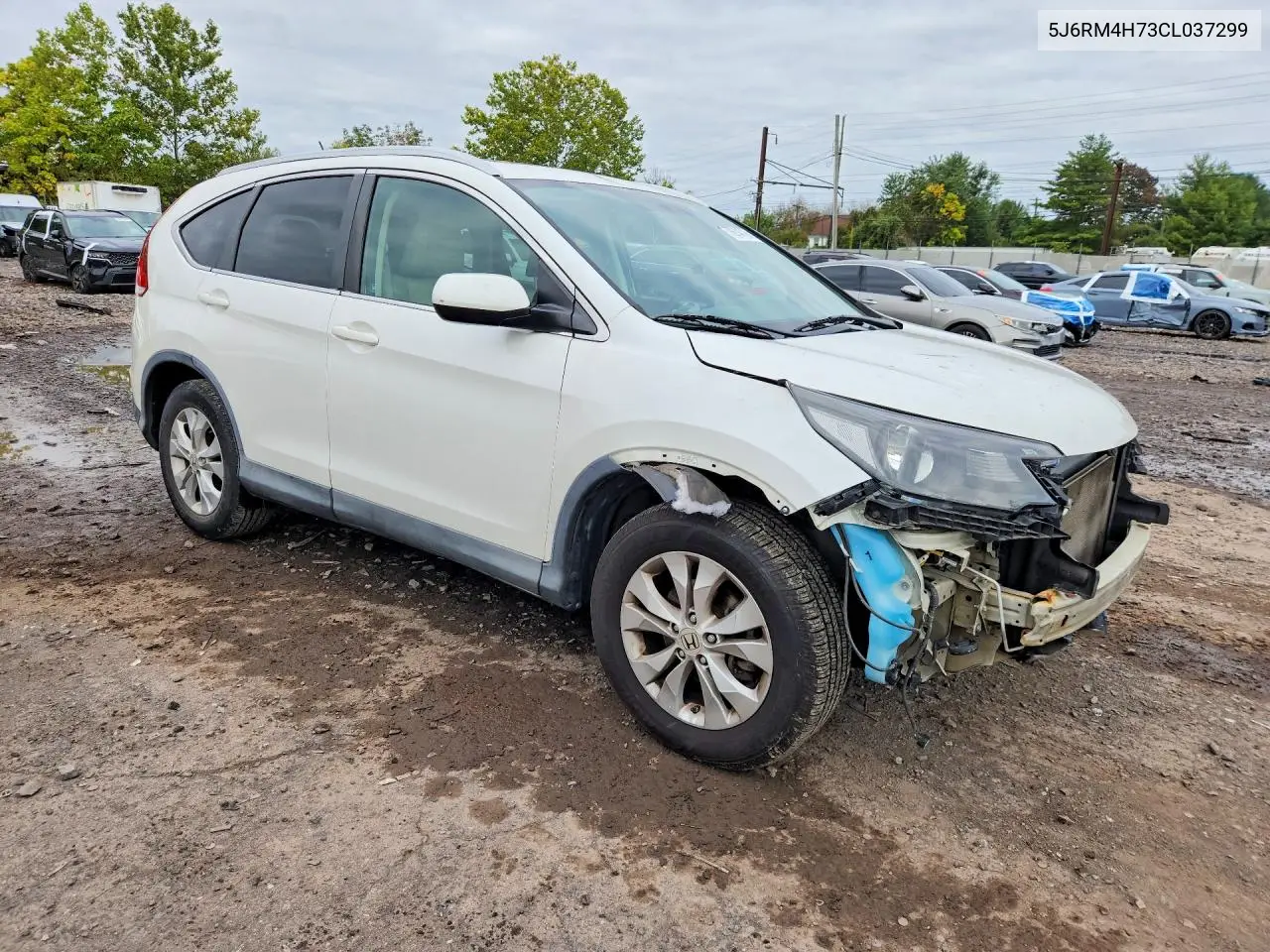 2012 HONDA CR-V VIN 5J6RM4H73CL037299 — фото 4