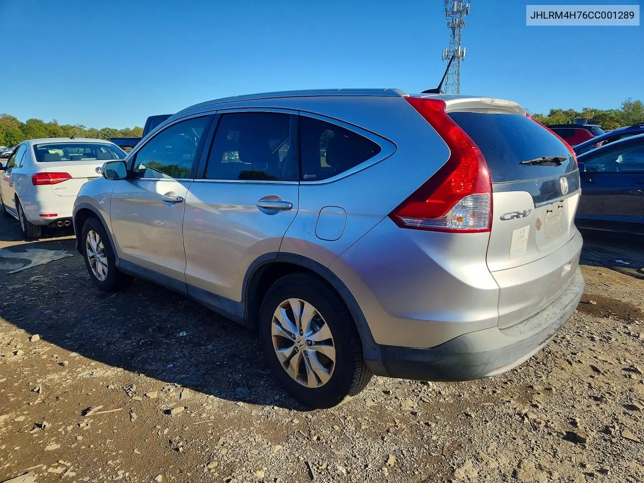 2012 HONDA CR-V VIN JHLRM4H76CC001289 — фото 2