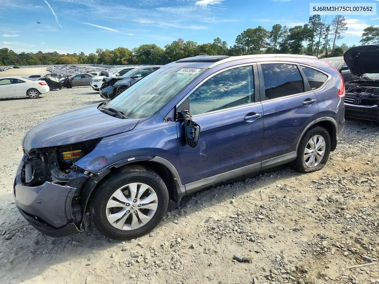 HONDA CR-V 2012, VIN 5J6RM3H75CL007652