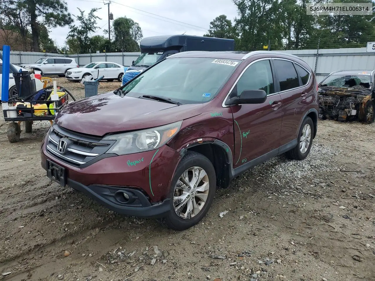 HONDA CR-V 2014, VIN 5J6RM4H71EL006314