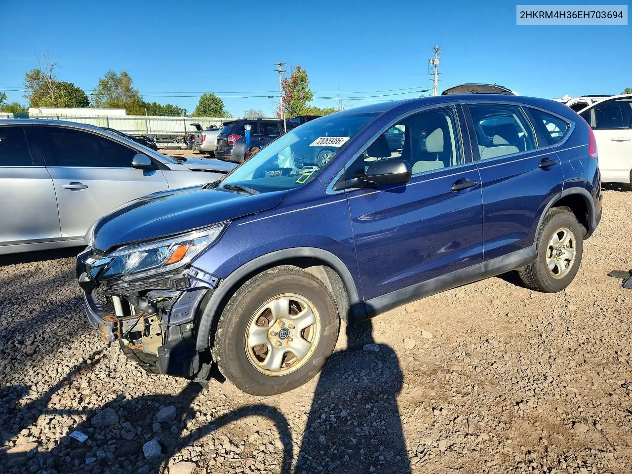 HONDA CR-V 2014, VIN 2HKRM4H36EH703694