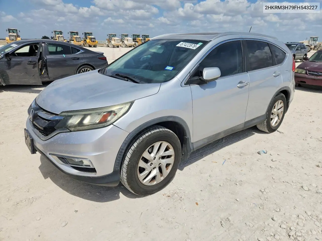HONDA CR-V 2015, VIN 2HKRM3H79FH543227