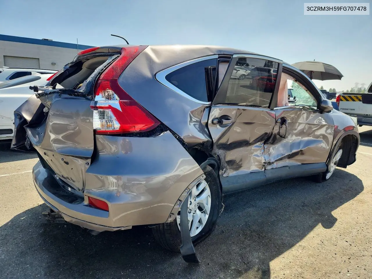 2015 HONDA CR-V VIN 3CZRM3H59FG707478 — фото 3