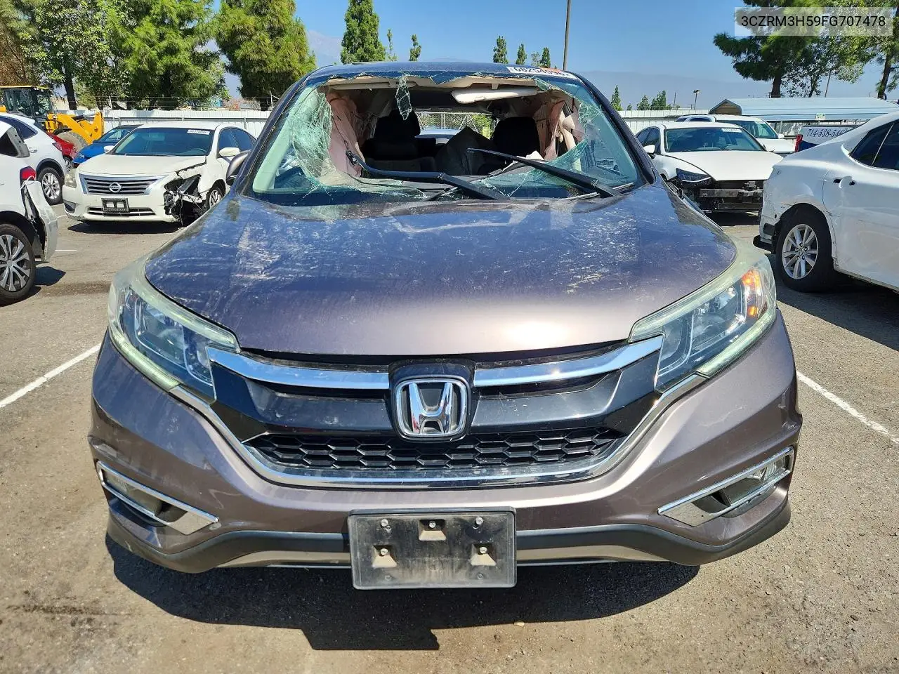 2015 HONDA CR-V VIN 3CZRM3H59FG707478 — фото 5