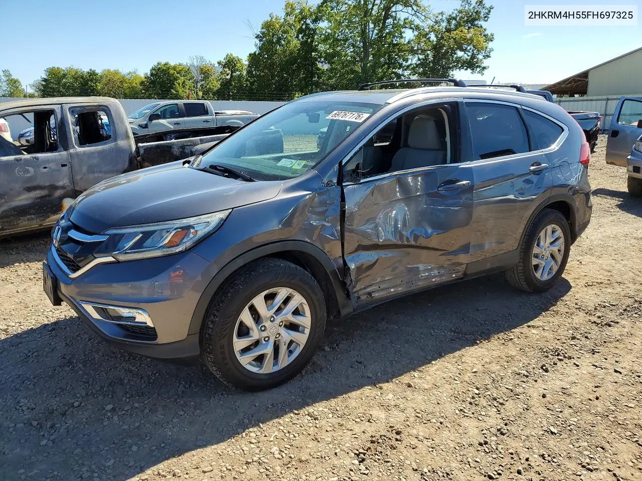 HONDA CR-V 2015, VIN 2HKRM4H55FH697325