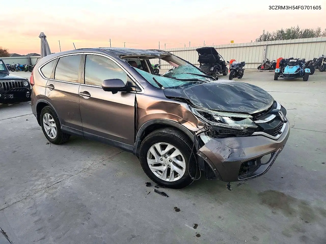 2015 HONDA CR-V VIN 3CZRM3H54FG701605 — фото 4