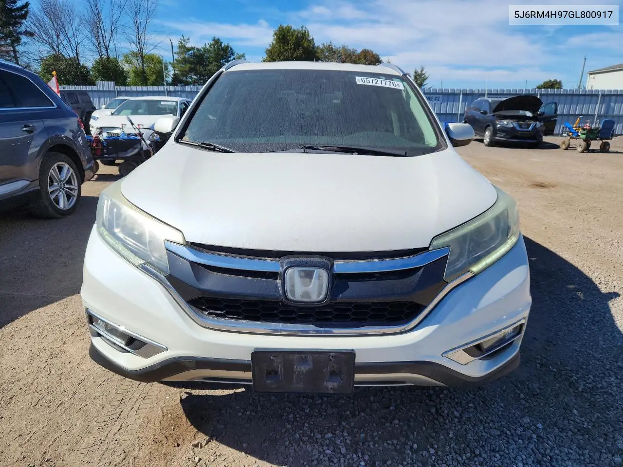 2016 HONDA CR-V VIN 5J6RM4H97GL800917 — фото 5