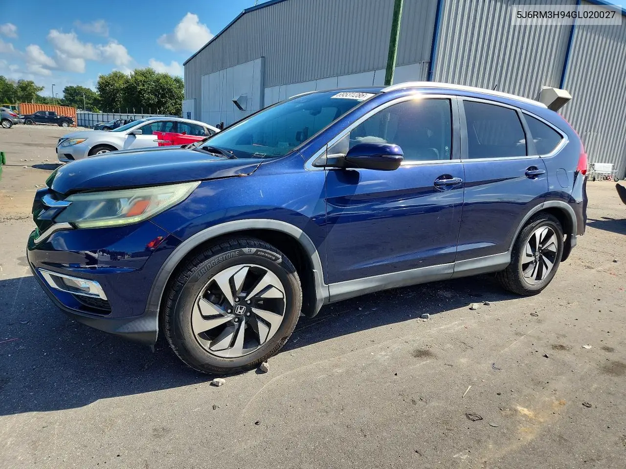 HONDA CR-V 2016, VIN 5J6RM3H94GL020027