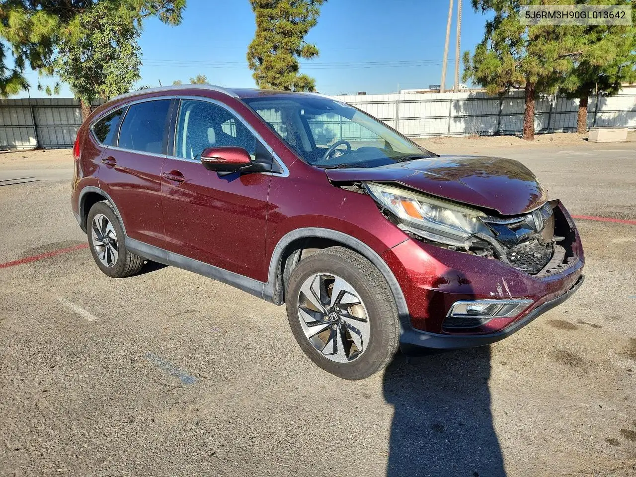 2016 HONDA CR-V VIN 5J6RM3H90GL013642 — фото 4