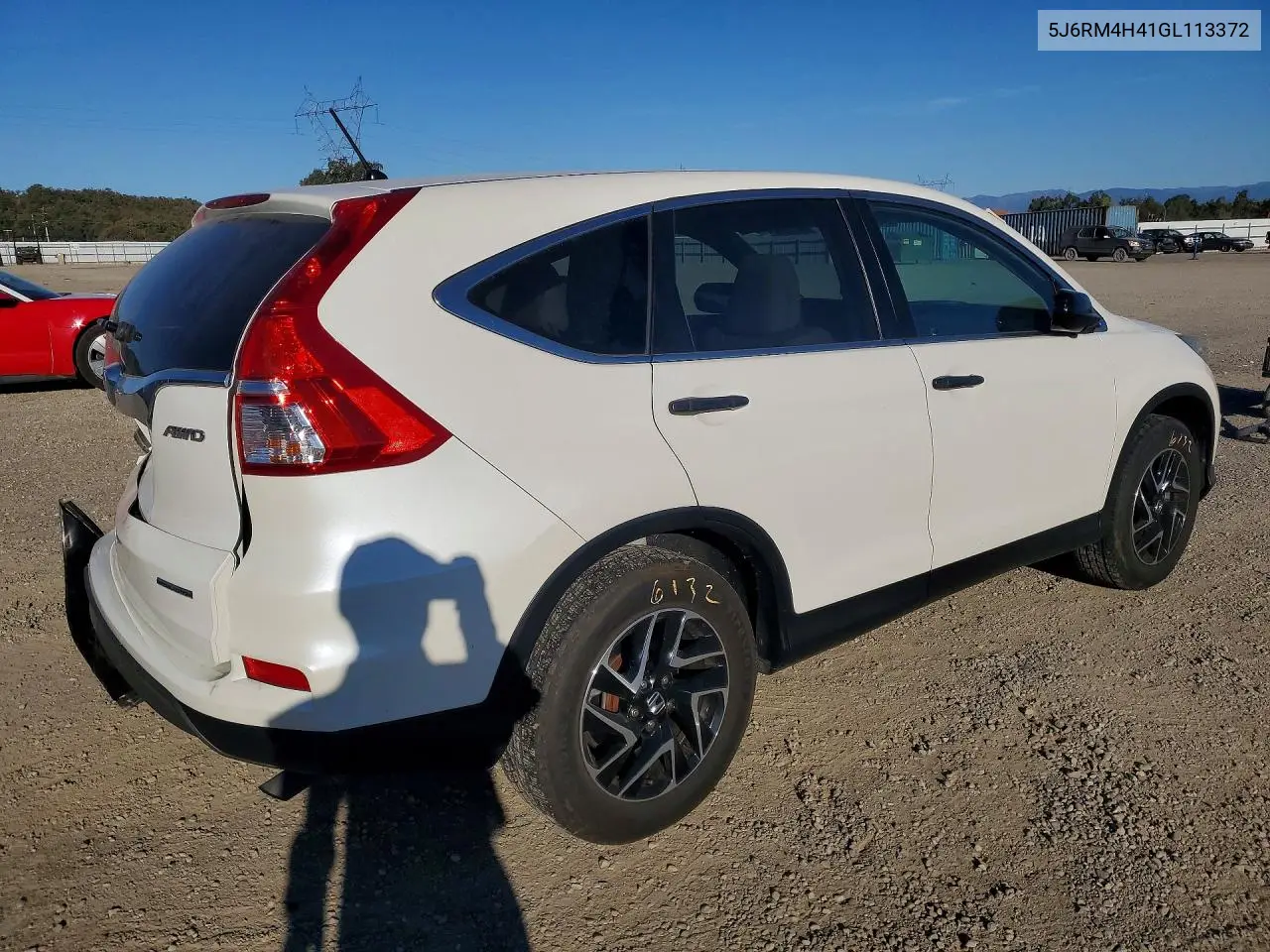 2016 HONDA CR-V VIN 5J6RM4H41GL113372 — фото 3