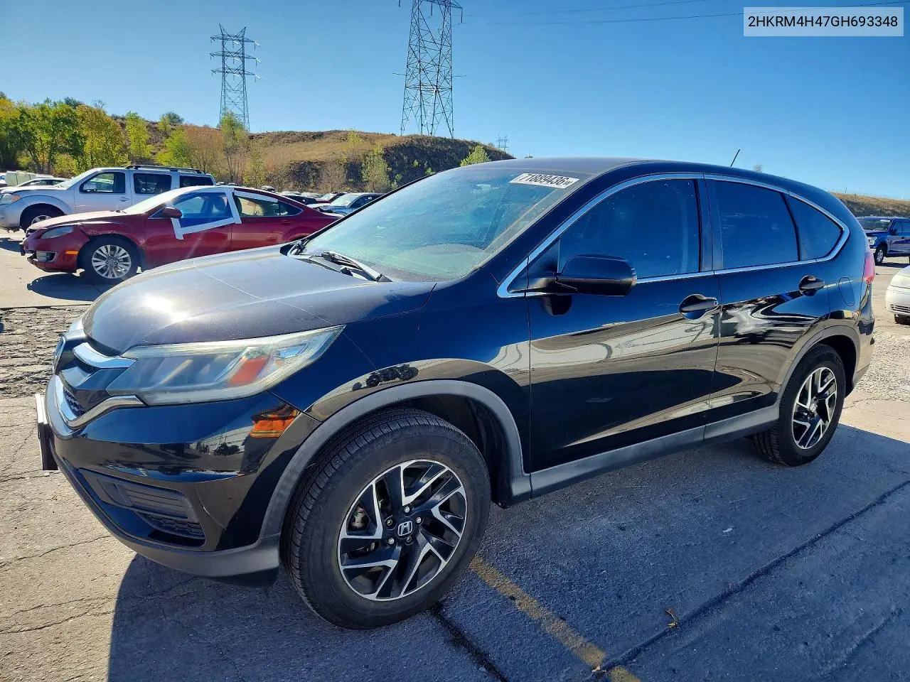 HONDA CR-V 2016, VIN 2HKRM4H47GH693348