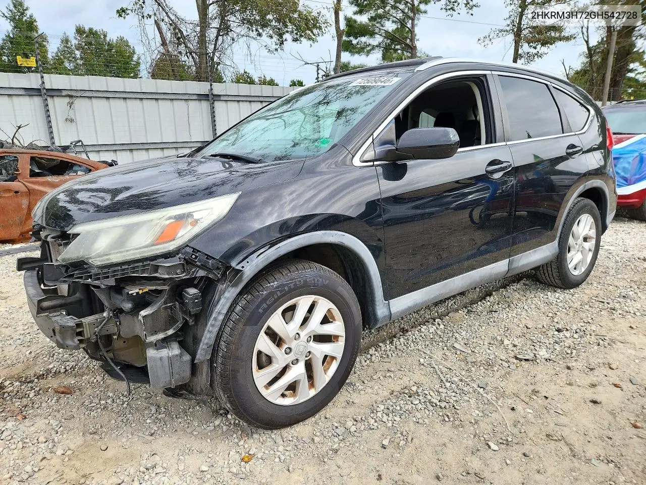 HONDA CR-V 2016, VIN 2HKRM3H72GH542728