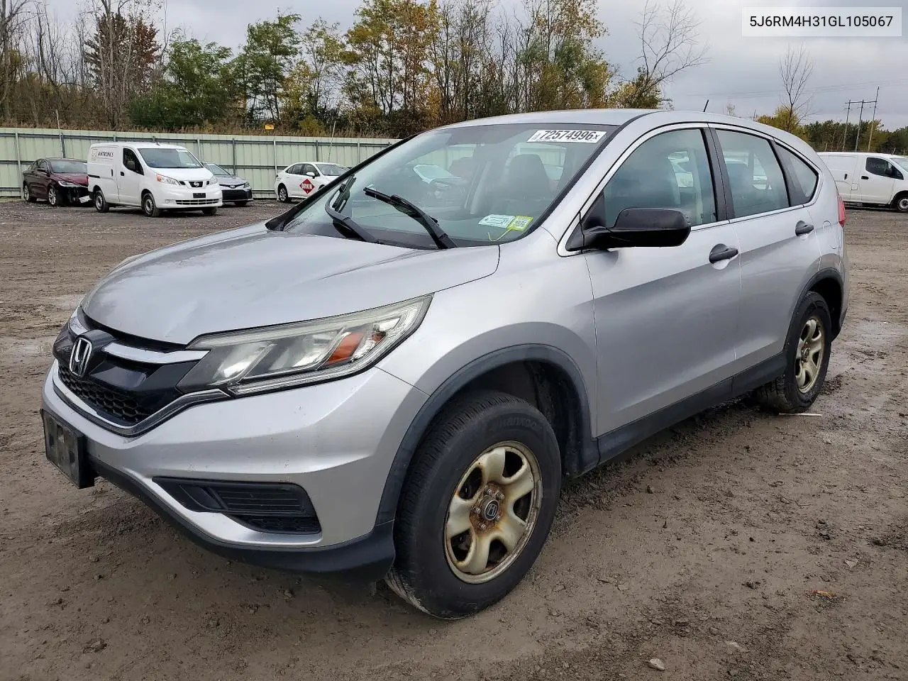 HONDA CR-V 2016, VIN 5J6RM4H31GL105067