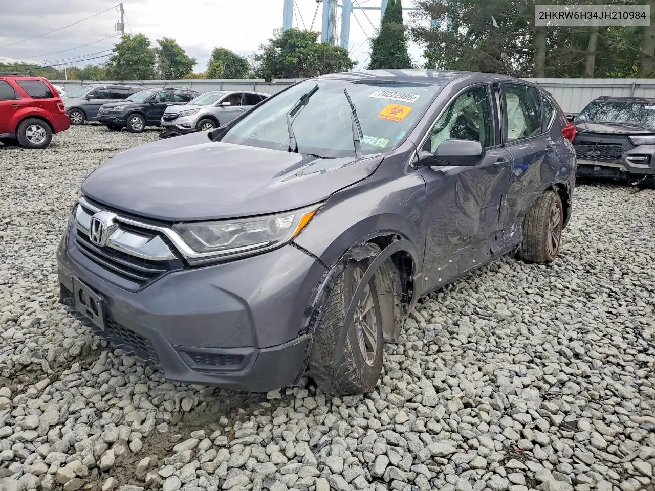 HONDA CR-V 2018, VIN 2HKRW6H34JH210984