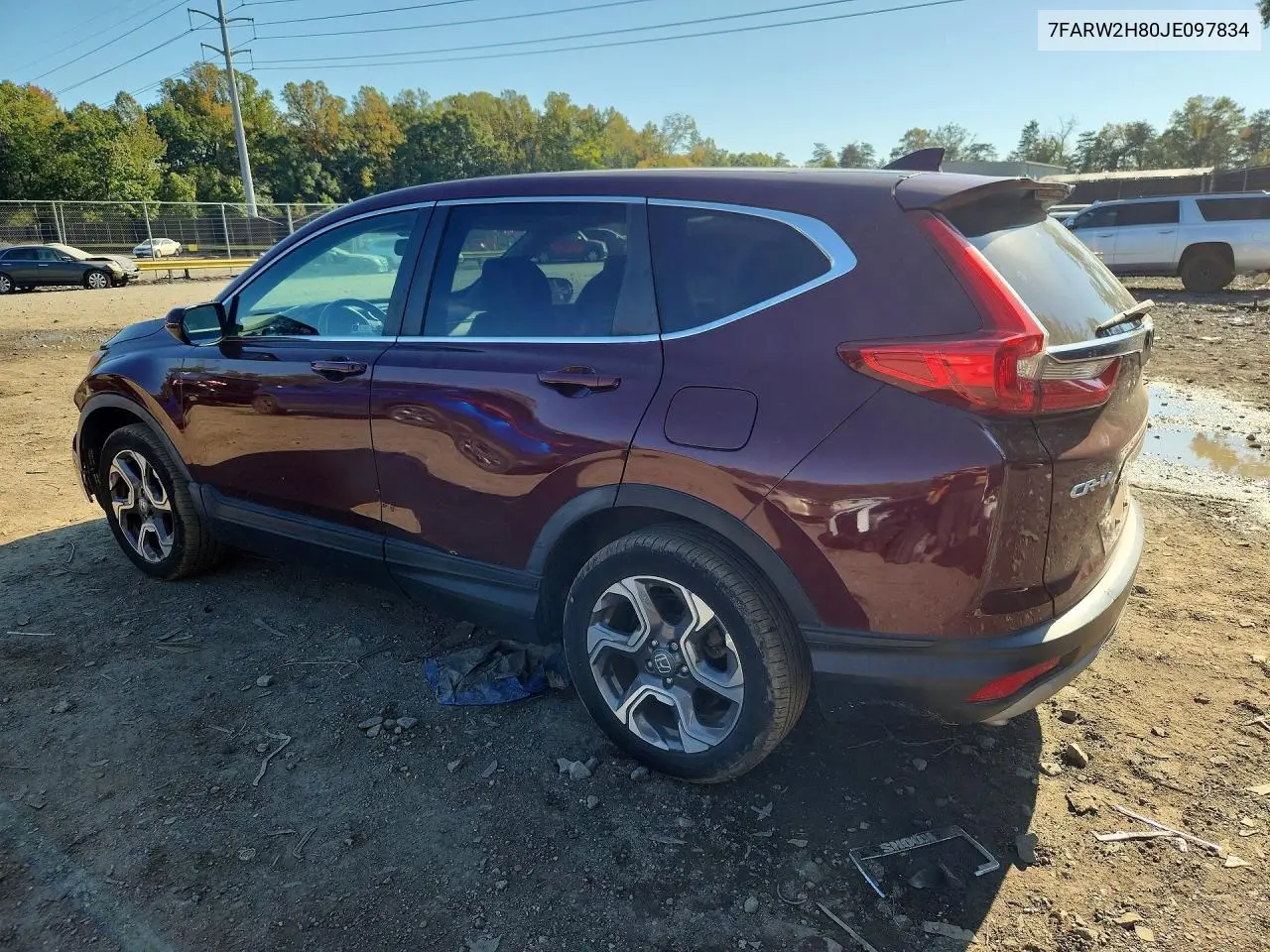 2018 HONDA CR-V VIN 7FARW2H80JE097834 — фото 2