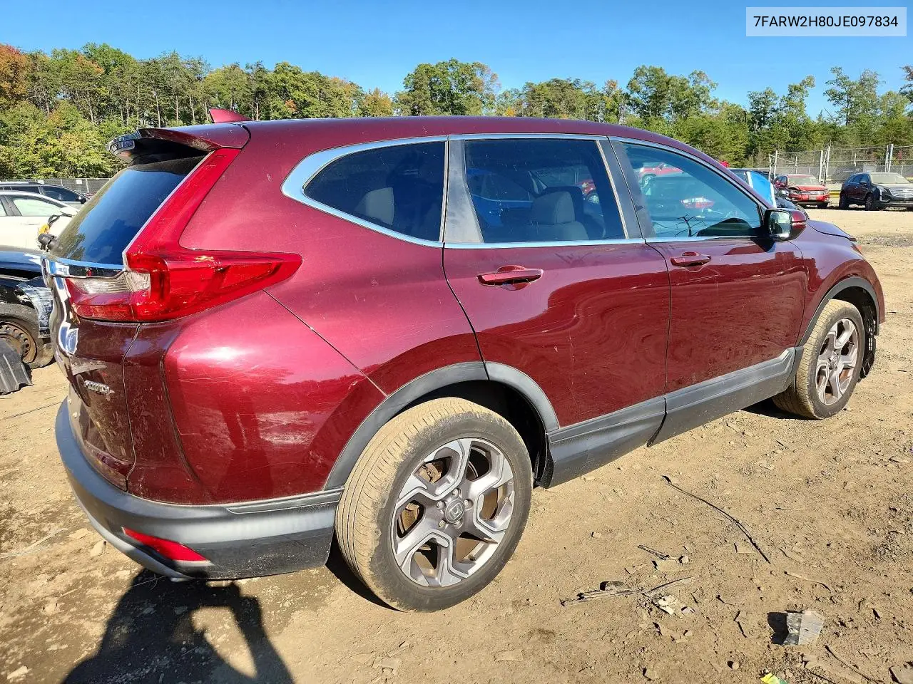 2018 HONDA CR-V VIN 7FARW2H80JE097834 — фото 3