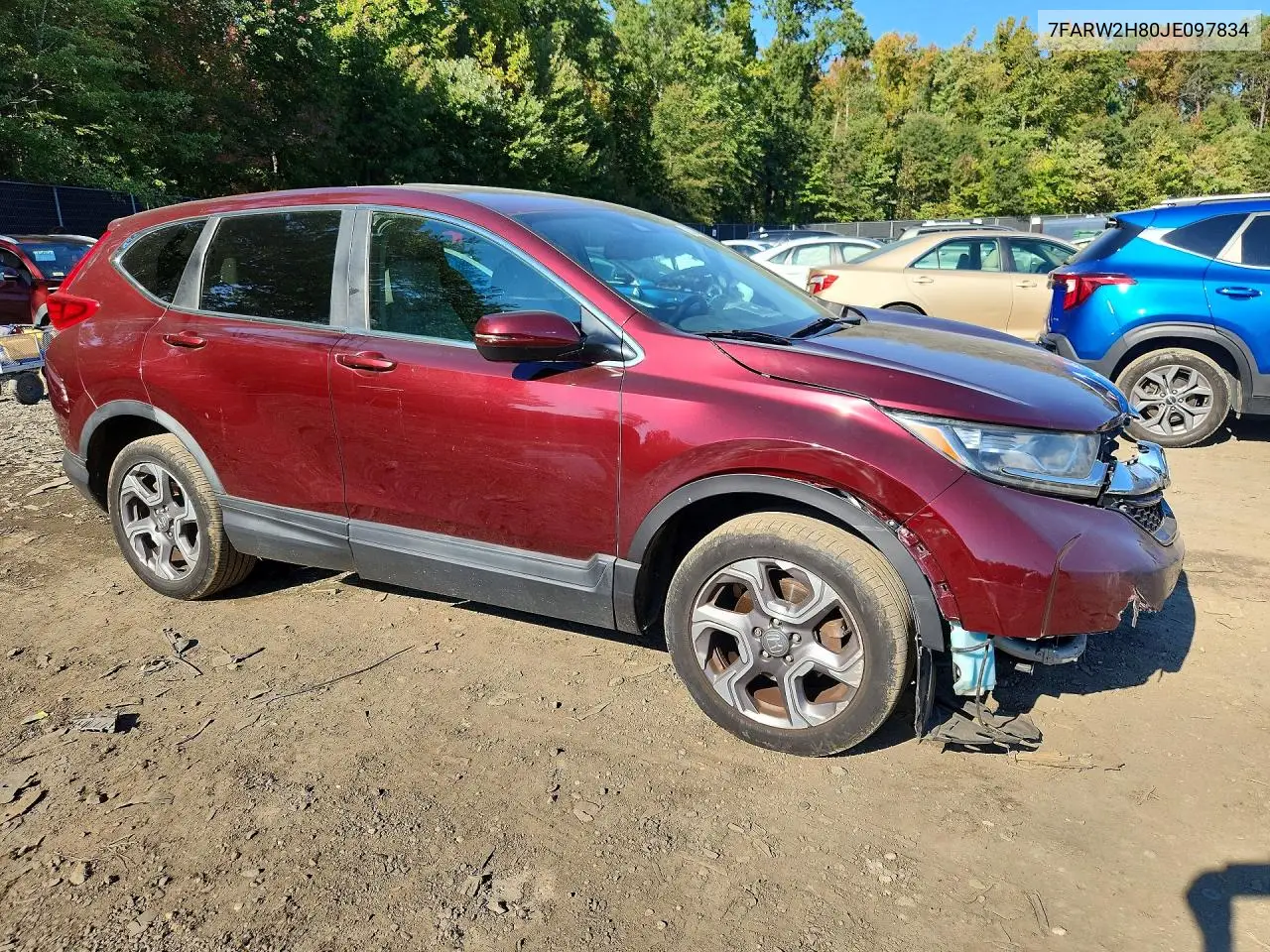 2018 HONDA CR-V VIN 7FARW2H80JE097834 — фото 4