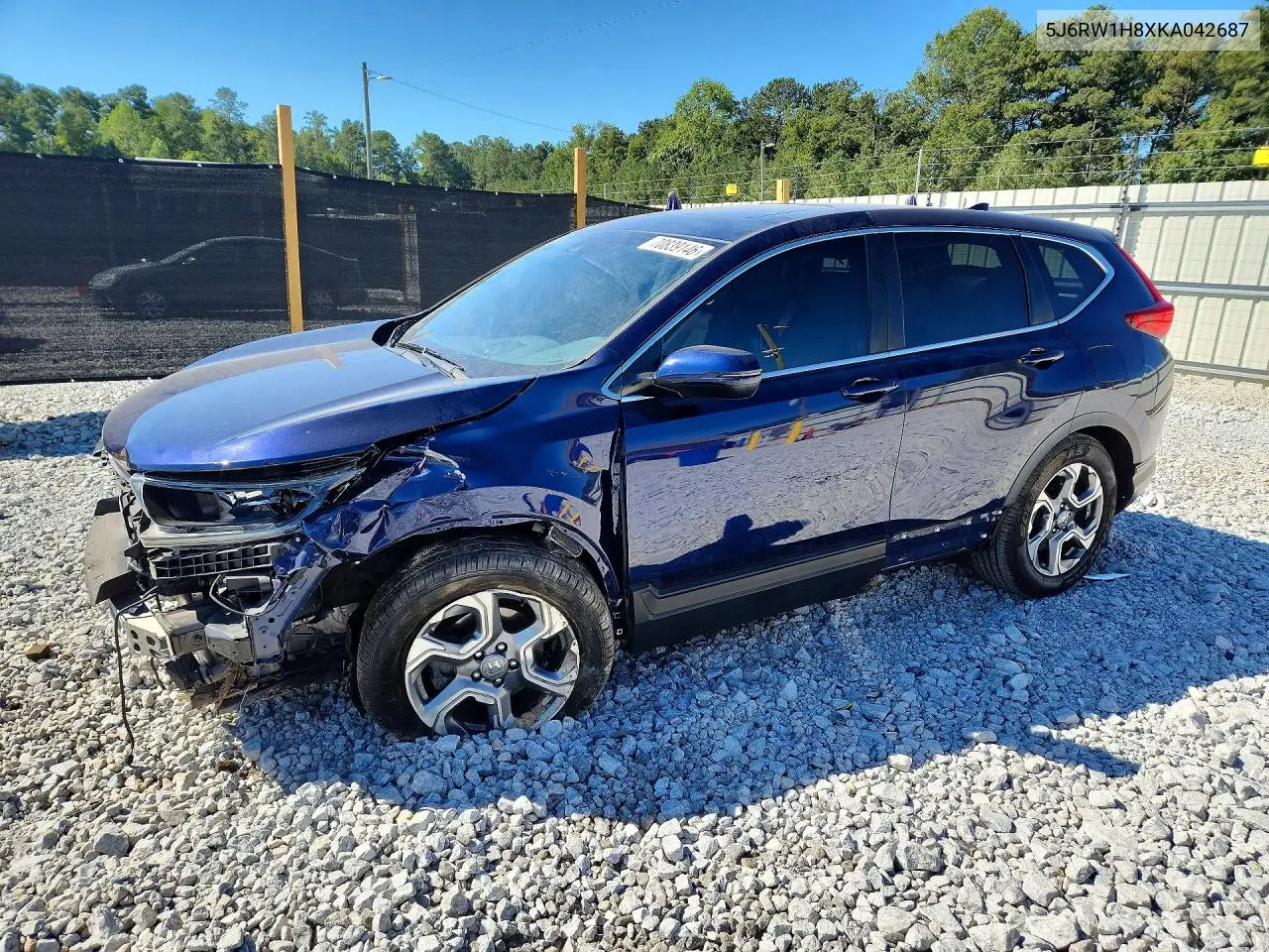 HONDA CR-V 2019, VIN 5J6RW1H8XKA042687
